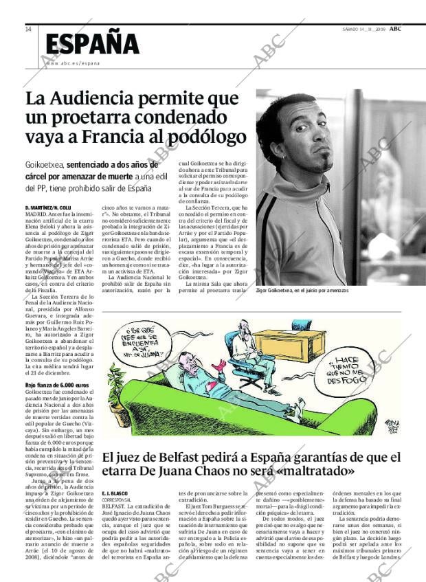 ABC MADRID 14-11-2009 página 14