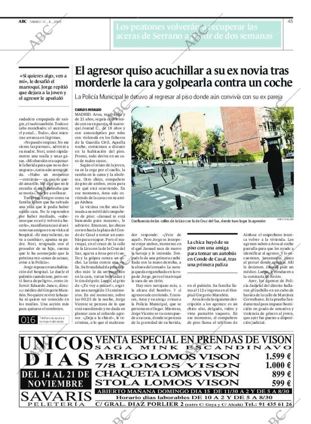 ABC MADRID 14-11-2009 página 45