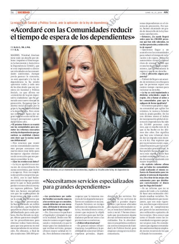ABC MADRID 16-11-2009 página 56