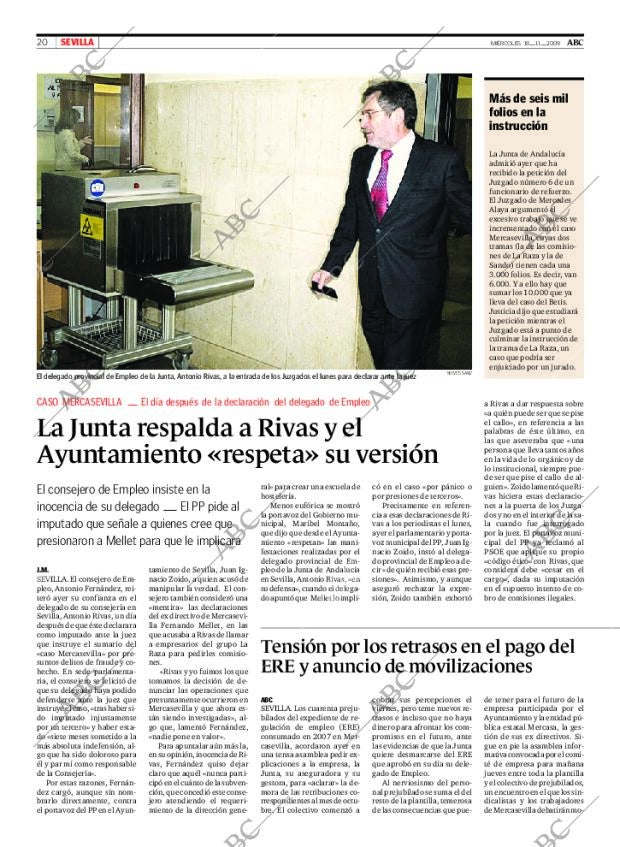 ABC SEVILLA 18-11-2009 página 20