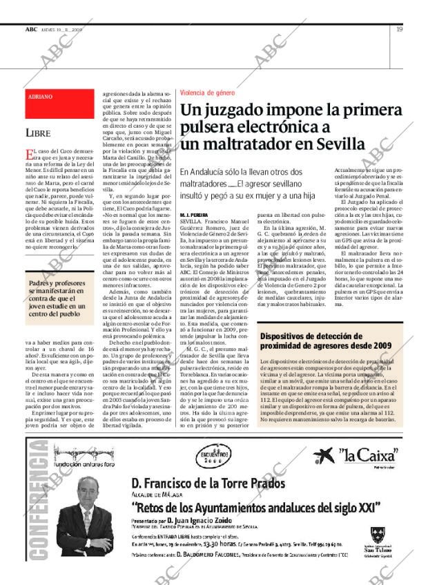 ABC SEVILLA 19-11-2009 página 19