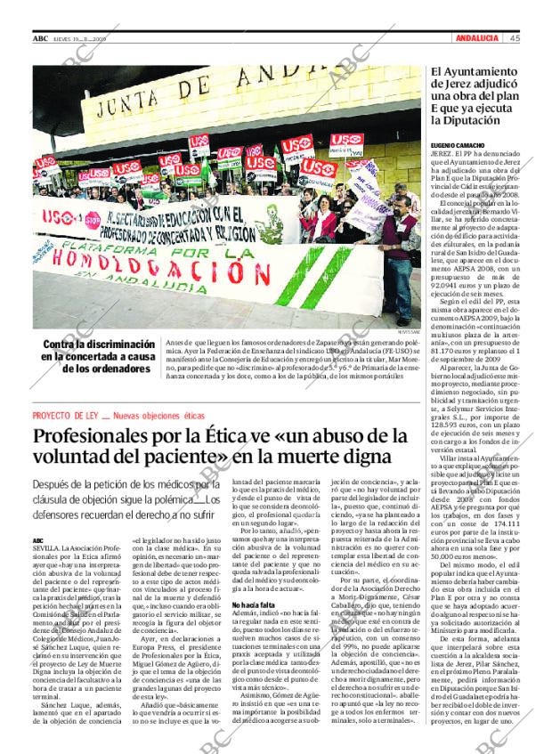 ABC SEVILLA 19-11-2009 página 45