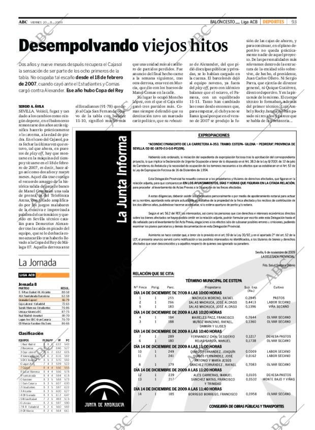 ABC SEVILLA 20-11-2009 página 93