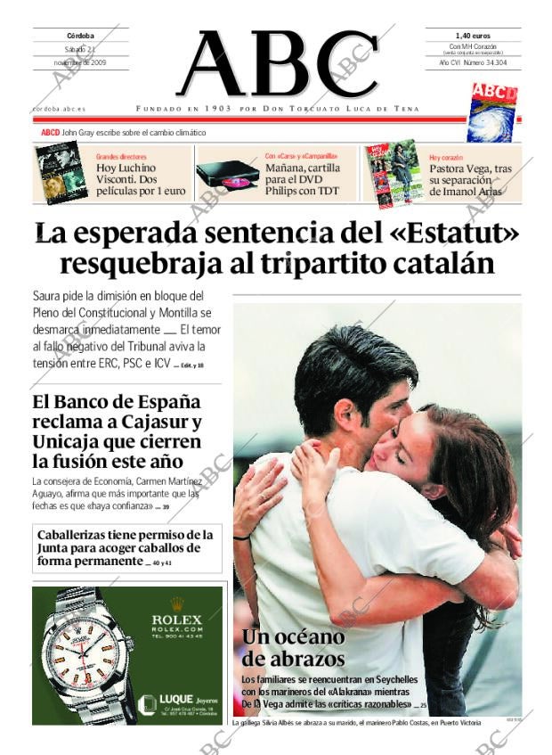 ABC CORDOBA 21-11-2009 página 1