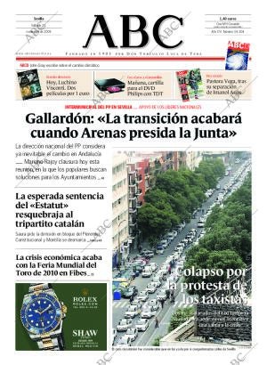 ABC SEVILLA 21-11-2009 página 1