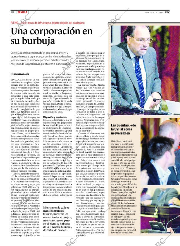 ABC SEVILLA 21-11-2009 página 20