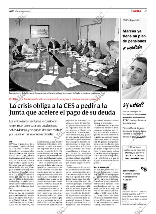 ABC SEVILLA 21-11-2009 página 27