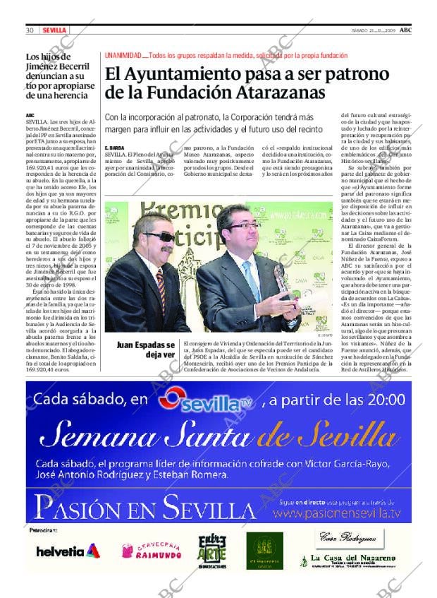 ABC SEVILLA 21-11-2009 página 30