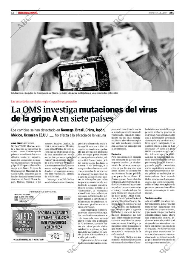 ABC SEVILLA 21-11-2009 página 64