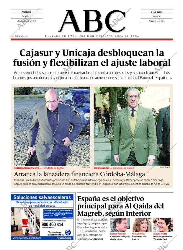 ABC CORDOBA 01-12-2009 página 1