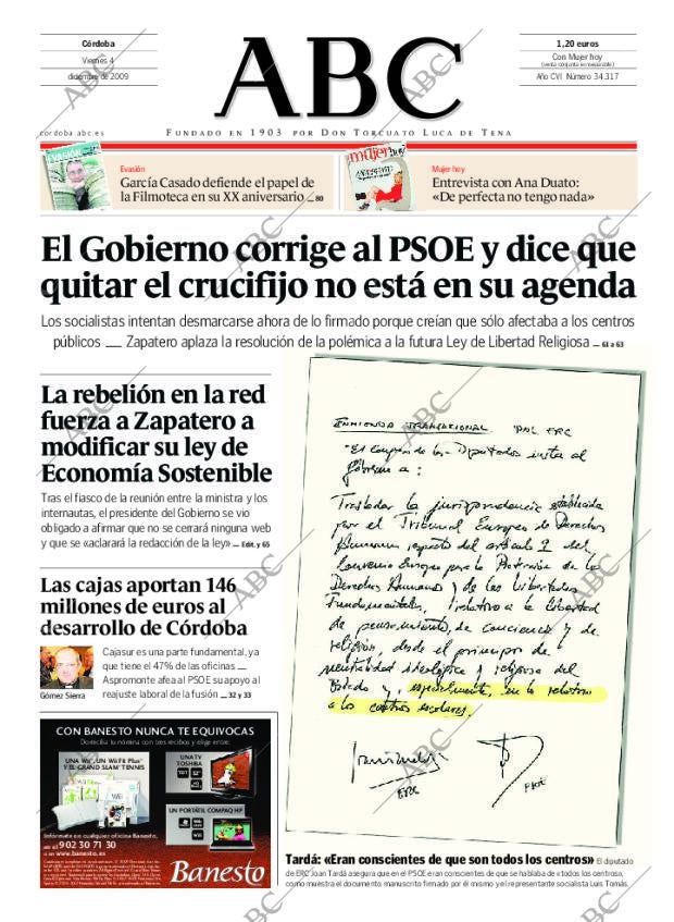ABC CORDOBA 04-12-2009 página 1