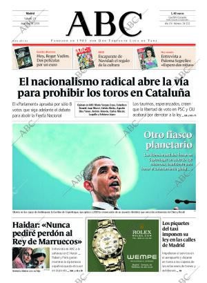 ABC MADRID 19-12-2009 página 1