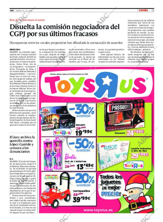 ABC MADRID 19-12-2009 página 25