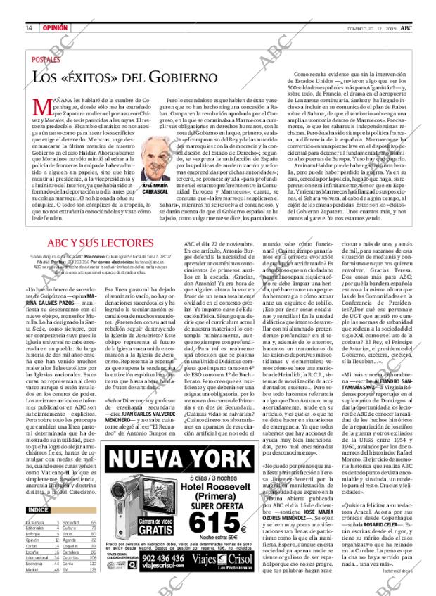 ABC MADRID 20-12-2009 página 14