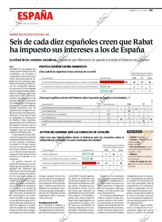 ABC MADRID 20-12-2009 página 16