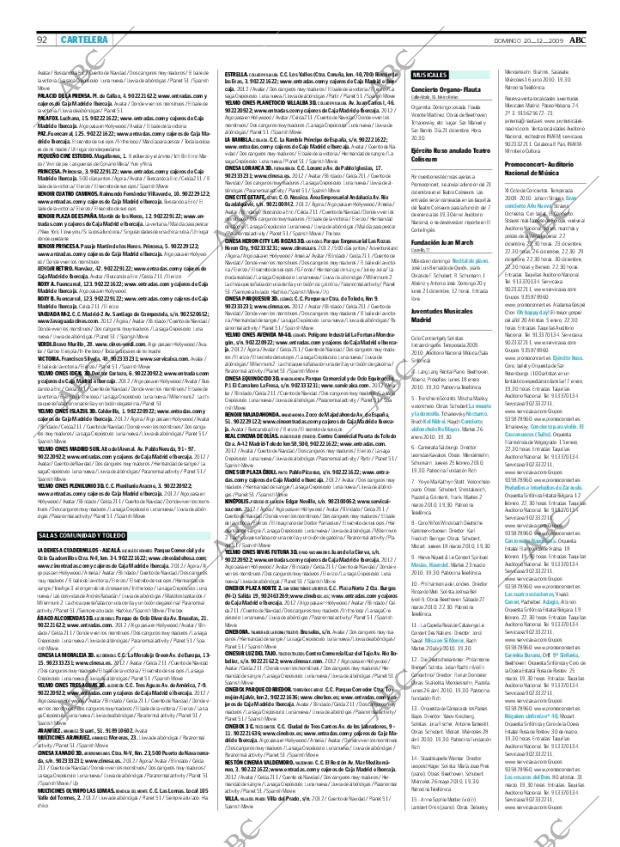 ABC MADRID 20-12-2009 página 92