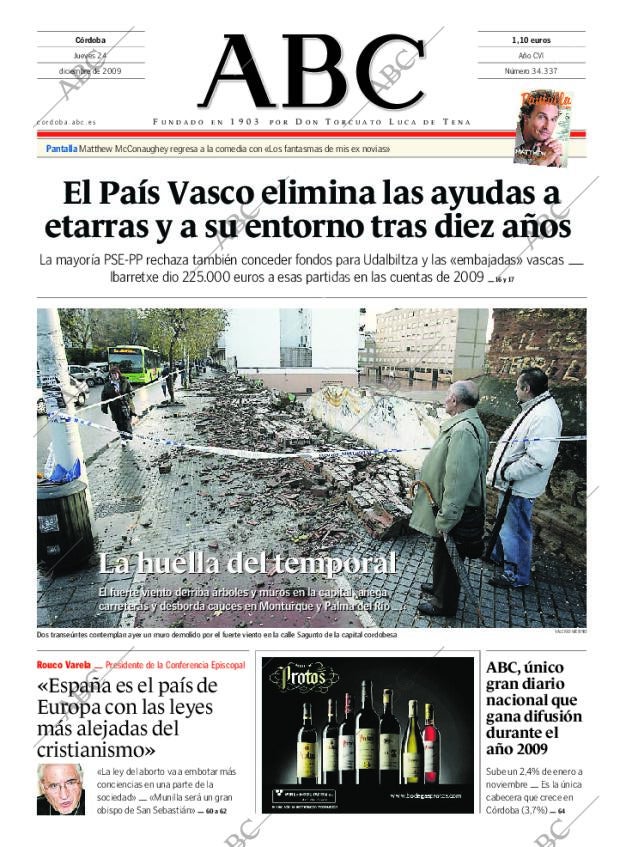 ABC CORDOBA 24-12-2009 página 1