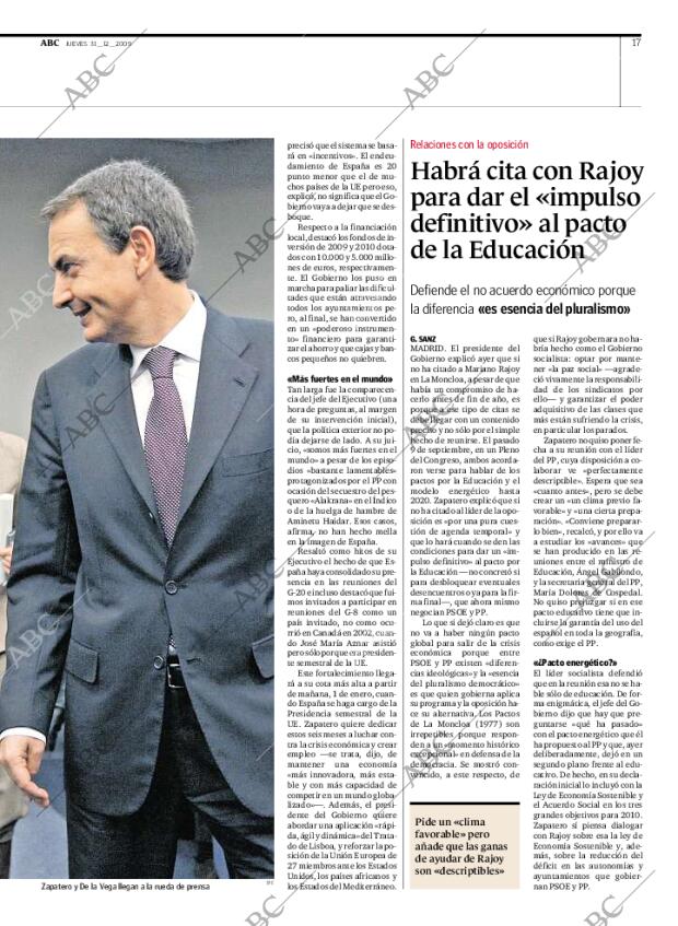 ABC MADRID 31-12-2009 página 17