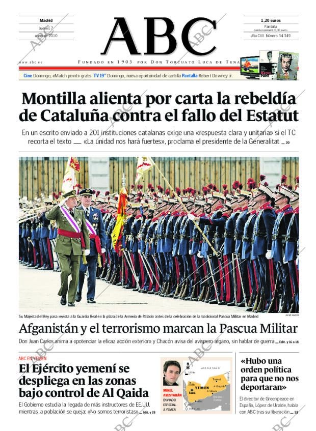 ABC MADRID 07-01-2010 página 1