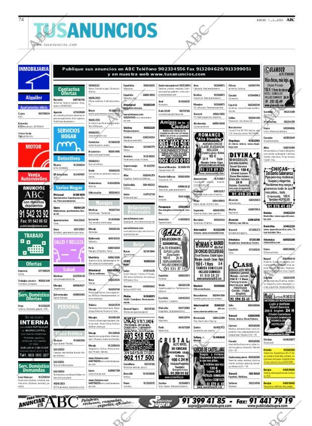 ABC MADRID 07-01-2010 página 74