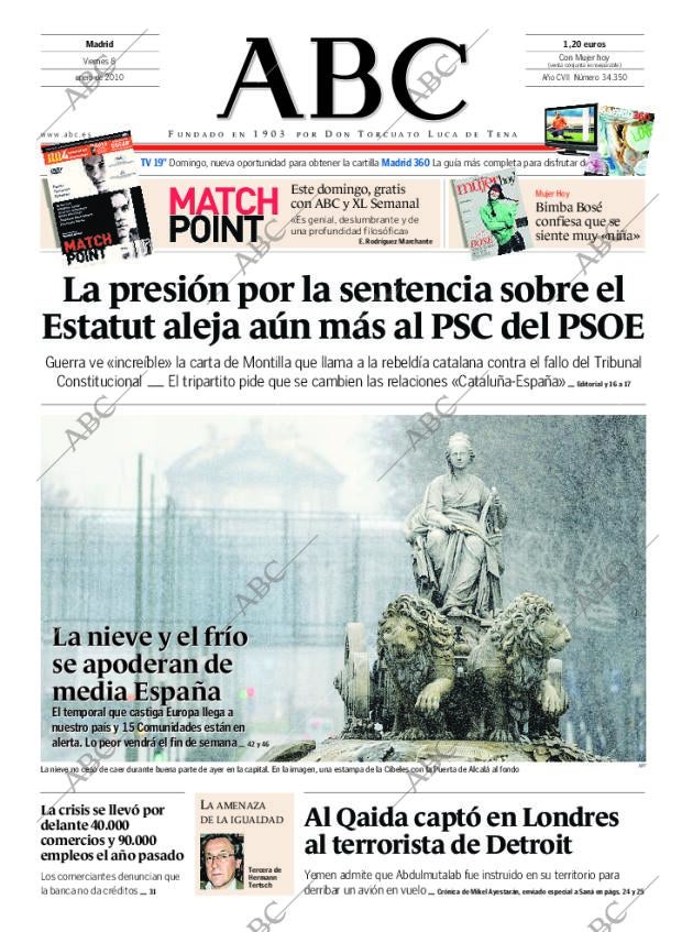 ABC MADRID 08-01-2010 página 1