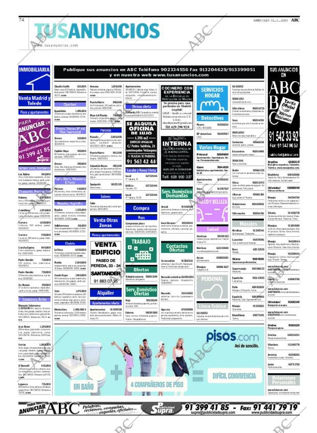ABC MADRID 13-01-2010 página 74