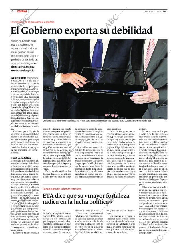 ABC MADRID 17-01-2010 página 20