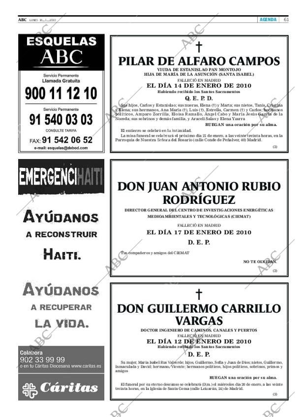ABC MADRID 18-01-2010 página 61