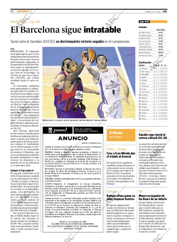 ABC MADRID 18-01-2010 página 84