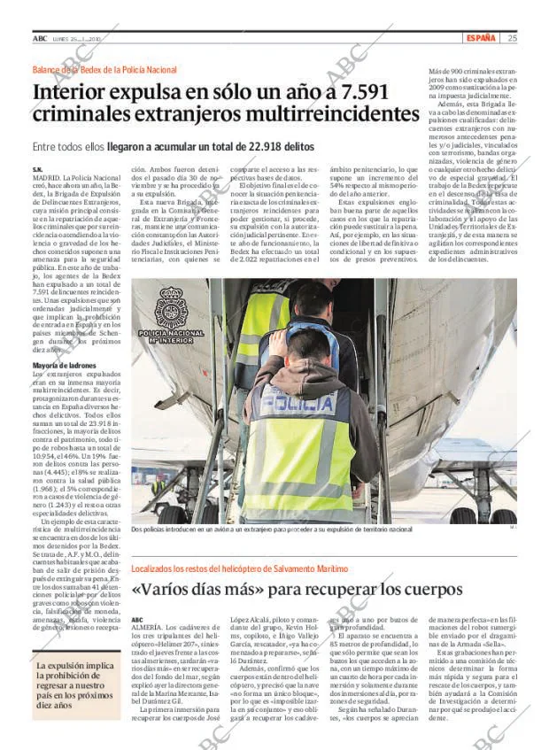 ABC MADRID 25-01-2010 página 25