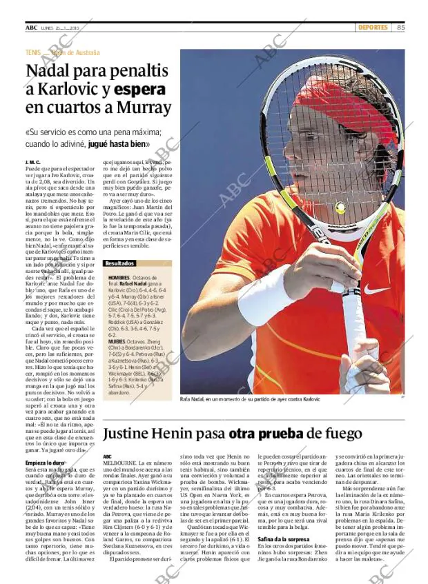 ABC MADRID 25-01-2010 página 85