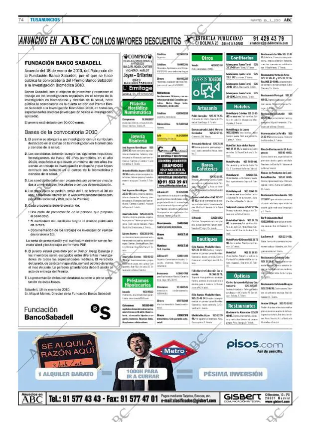 ABC MADRID 26-01-2010 página 74