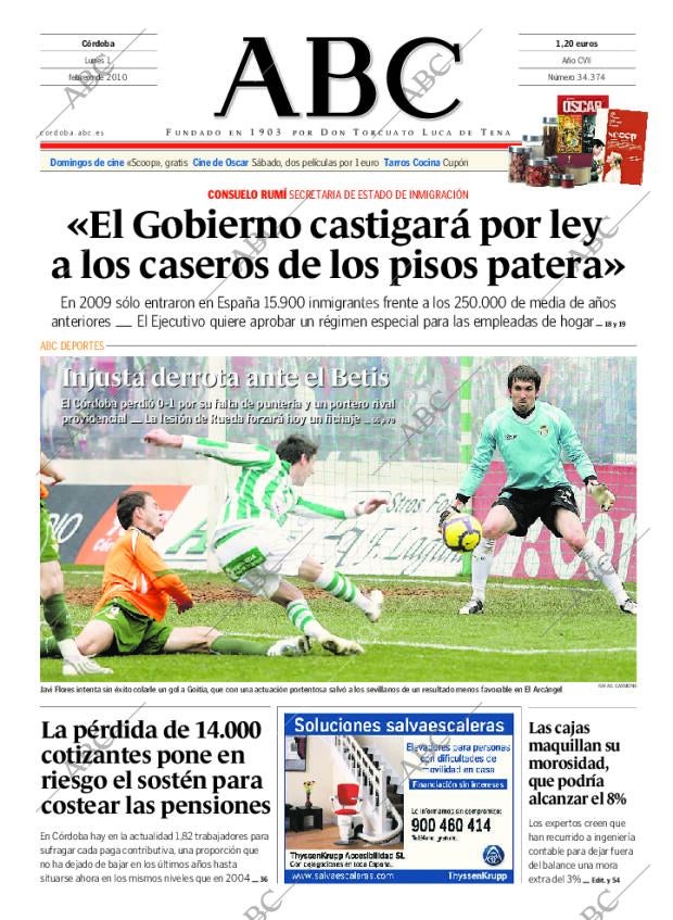 ABC CORDOBA 01-02-2010 página 1