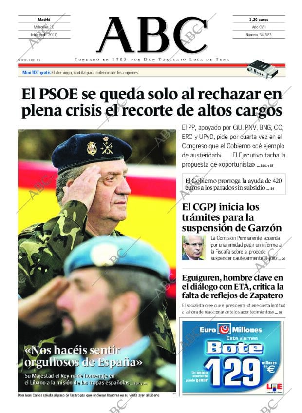 ABC MADRID 10-02-2010 página 1