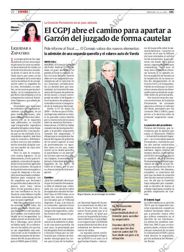 ABC MADRID 10-02-2010 página 20