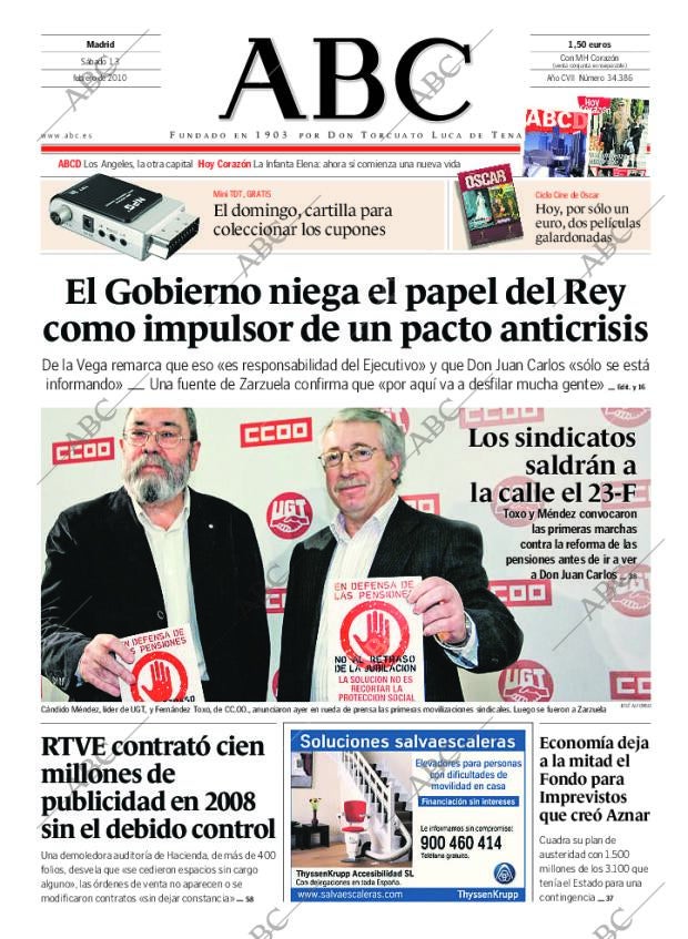 ABC MADRID 12-02-2010 página 1
