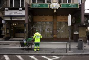 Cafetería Zahara cerrada en gran Vía