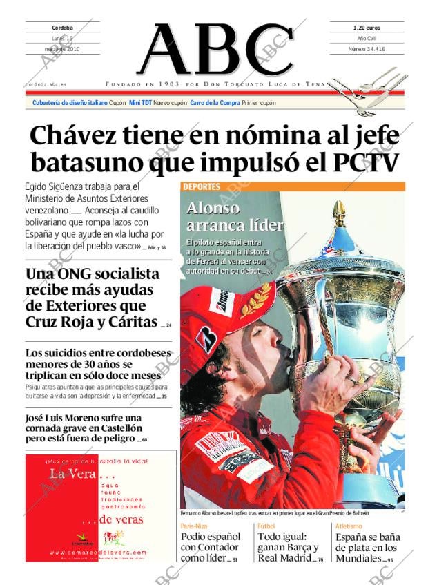 ABC CORDOBA 15-03-2010 página 1