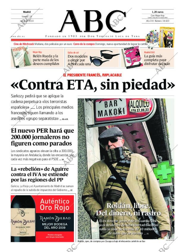 ABC MADRID 19-03-2010 página 1