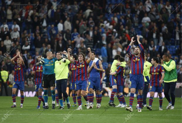 Partido de Liga jornada 31ª, disputado en el estadio Santiago Bernabéu, entre el...