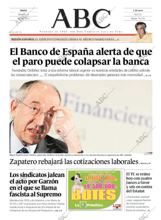 ABC MADRID 14-04-2010 página 1