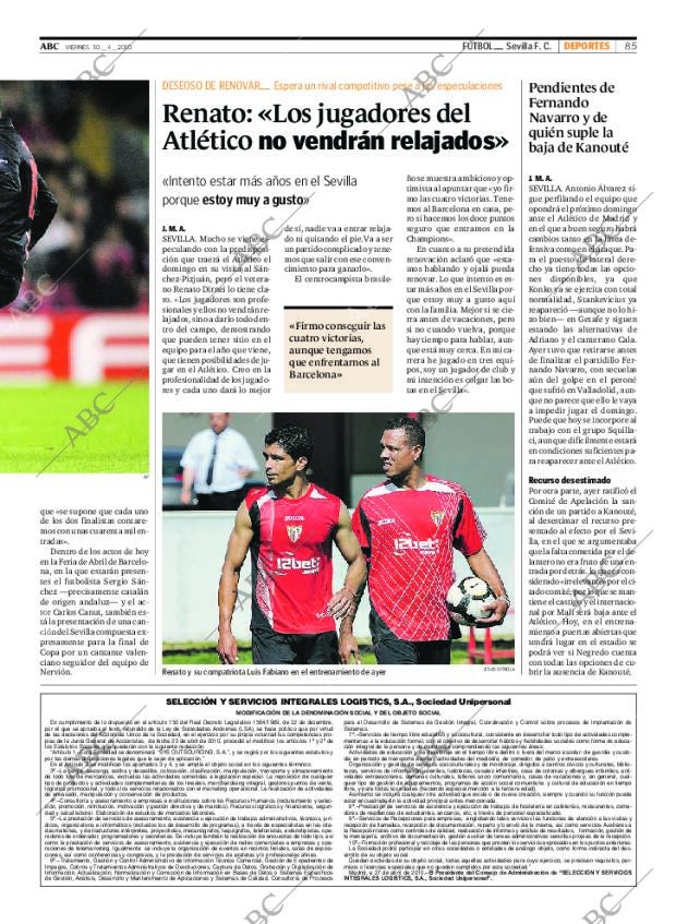 ABC SEVILLA 30-04-2010 página 85