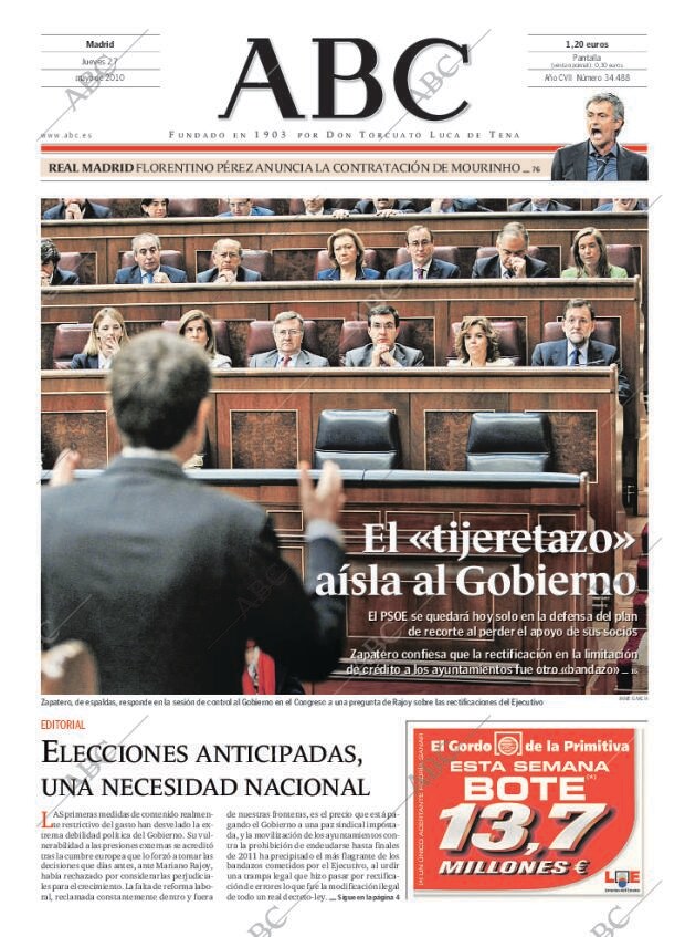 ABC MADRID 27-05-2010 página 1