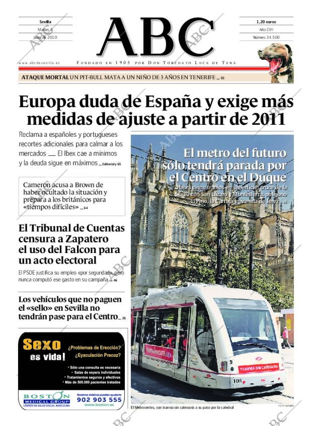 ABC SEVILLA 08-06-2010 página 1