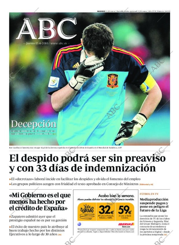 ABC MADRID 17-06-2010 página 1