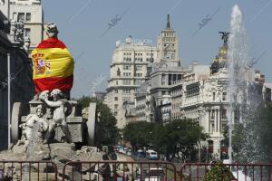 En la imagen, la fuente de Cibeles engaladana