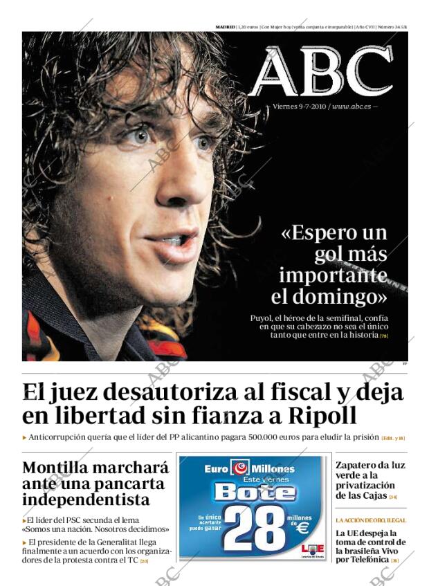 ABC MADRID 09-07-2010 página 1