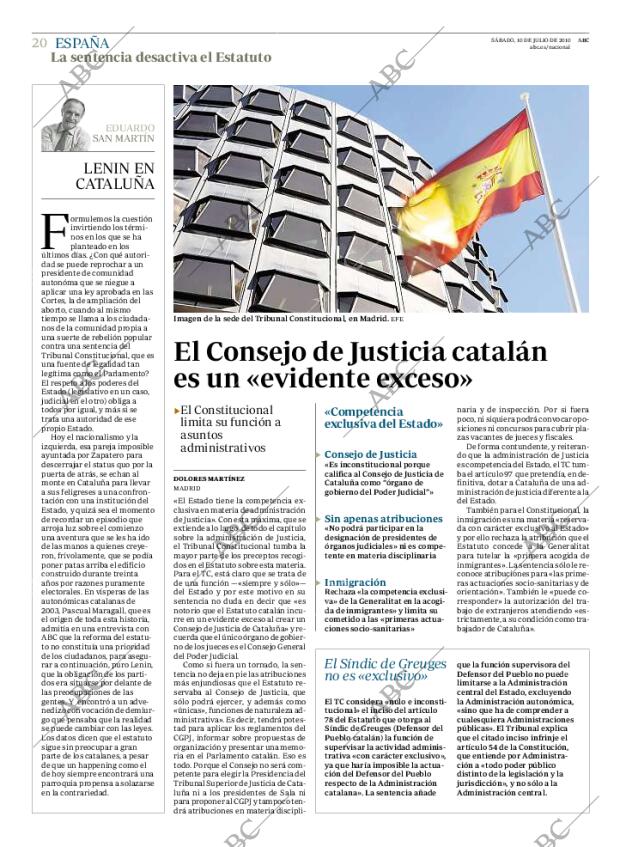 ABC MADRID 10-07-2010 página 20
