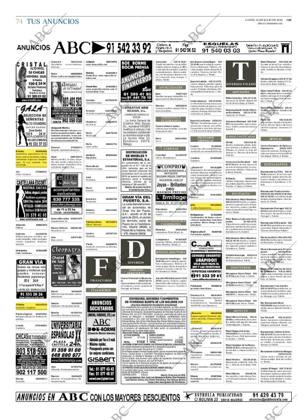 ABC MADRID 12-07-2010 página 74