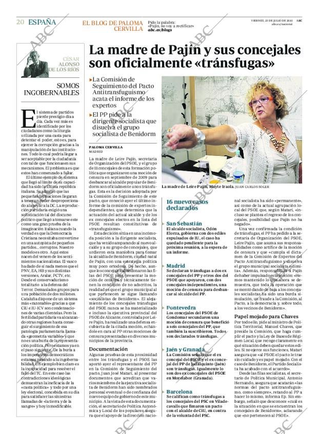 ABC MADRID 23-07-2010 página 20